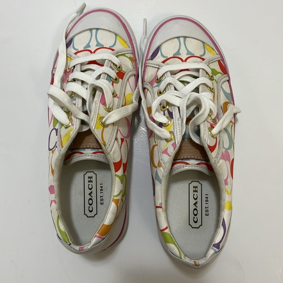 ✨ Preowned ✨ Coach Barrett Multi Color Sneakers - Picture 9 of 9